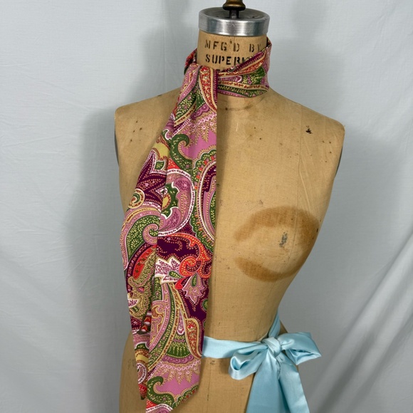 Scarf Belts Set of 4 Black, Floral, Blue, Paisley - Picture 5 of 15